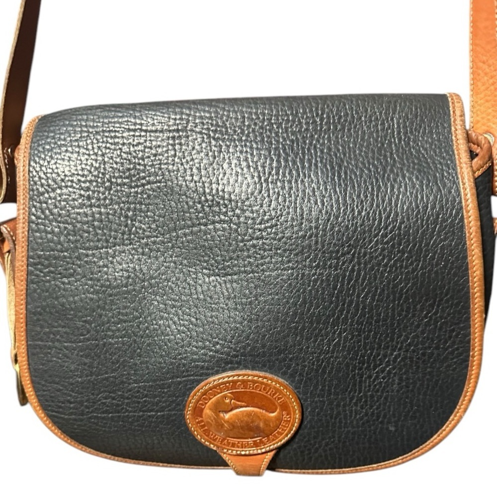 Dooney And Bourke Saddle Bag Purse Crossbody Bag Vintage All Weather Leather